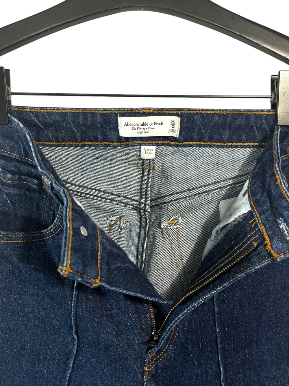 Abercrombie & Fitch Curve Love The Vintage Flare High Rise Size 25/0S - Picture 4 of 6